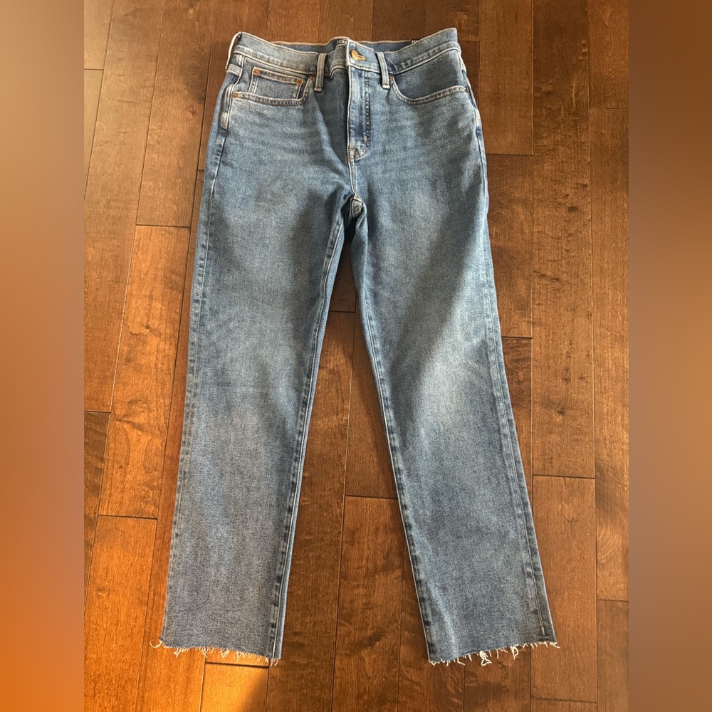 NWT J. Crew Blue Ankle Cropped Jeans with essential stretch
